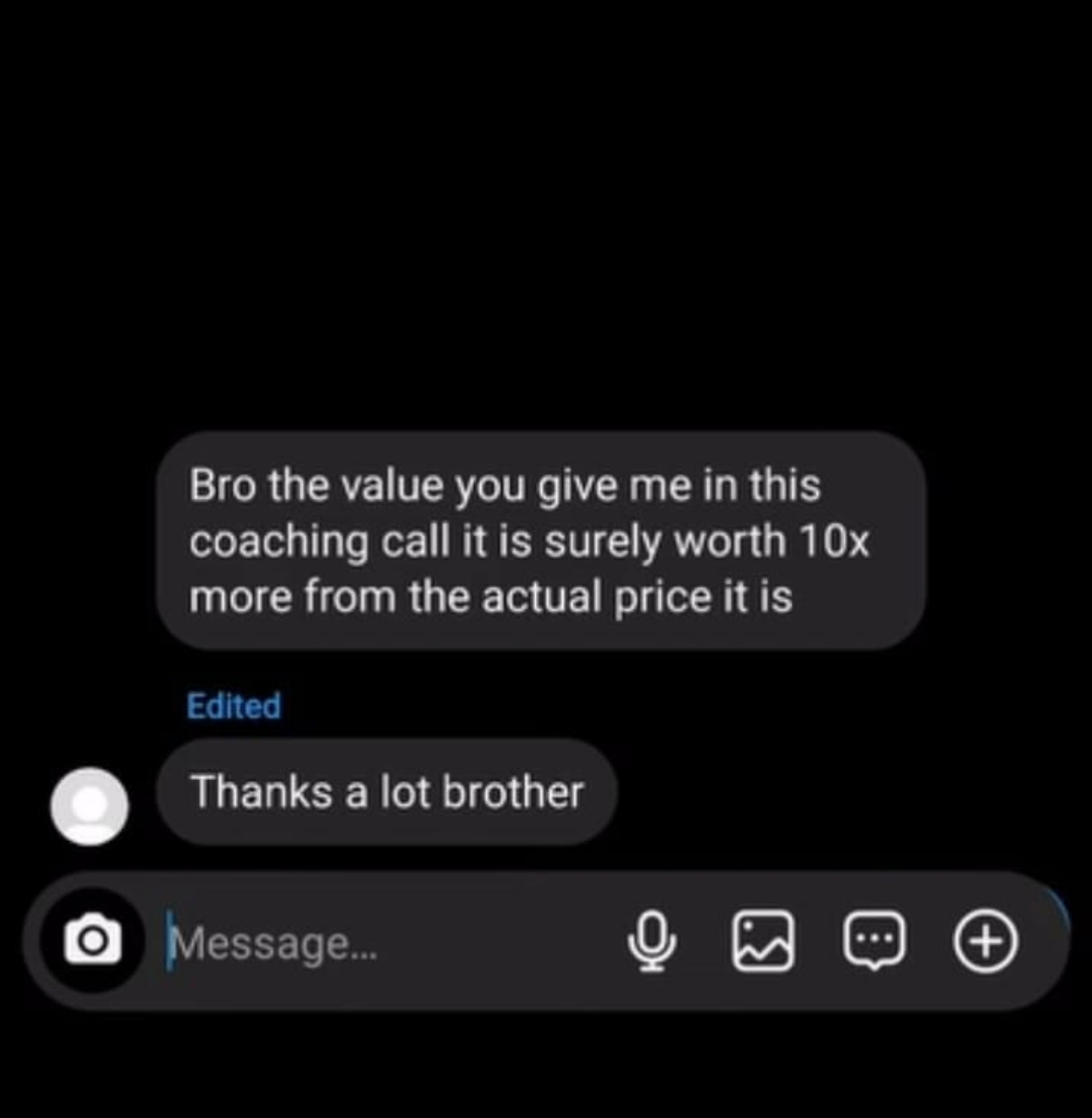 Chat Testimonial 1